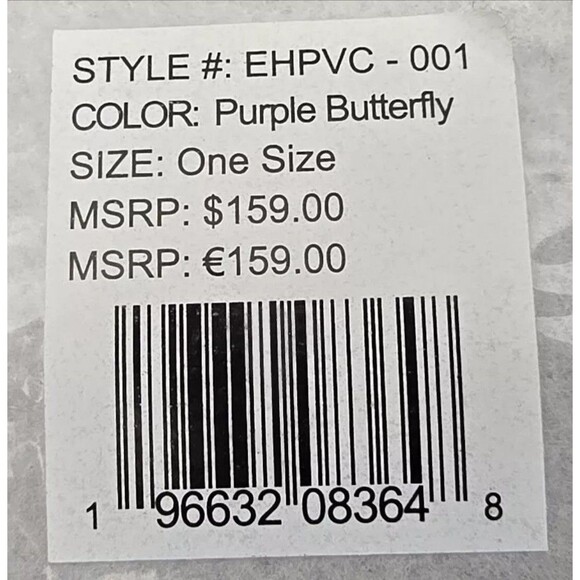 Ed Hardy Bag PURPLE BUTTERFLY Shoulder Purse Large Tote Clear NWT (MSRP: $159) - Picture 9 of 10